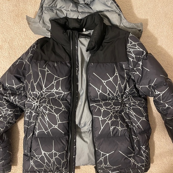 100% Authentic Vintage Number Nine Runway Spider Web Puffer Jacket Size 2/S - Picture 2 of 6